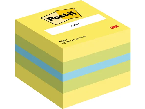 Memoblok 3M Post-it 2051L kubus 51x51mm lemon assorti 400vel