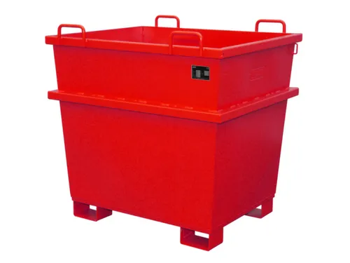 Universele Stortgoedbak Rood Heftruck Kraantraverse 1215x1040x1200mm