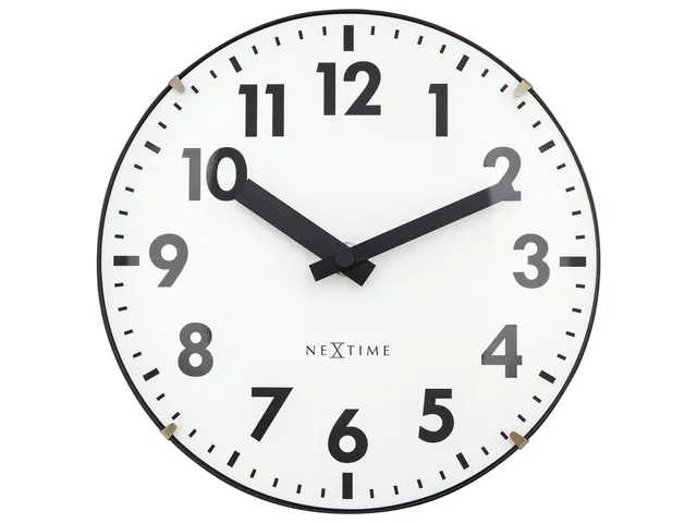 Tafelklok Nextime Duomo Mini 20 cm wit gebolde glazen lens