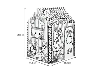 Kartonnen speelhuis XL Eenhoorn Bankers Box Play inkleurbaar - 3