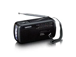 Lenco MCR-113BK Draagbare opwindbare noodradio, zaklamp en powerbank