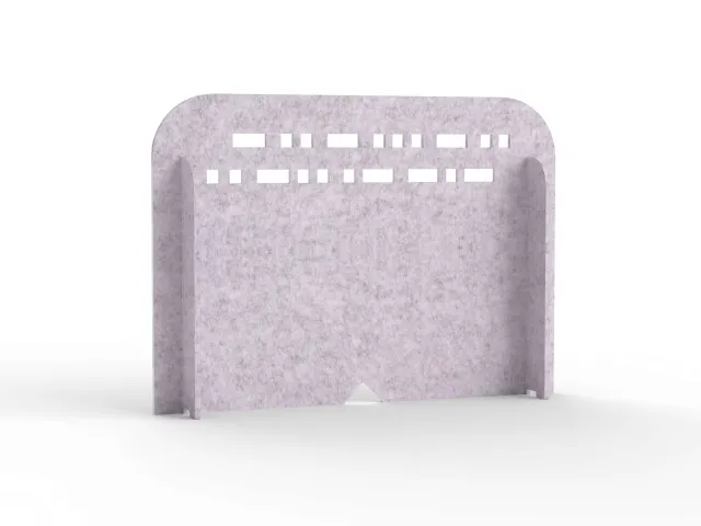 Akoestisch PET-vilt scheidingsscherm S 70x15cm lichtgrijs