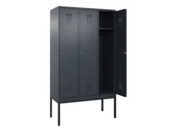 locker,HxBxD 2120x1200x500mm,3vak,vak B 400mm,cil.-slot,voetonderstel