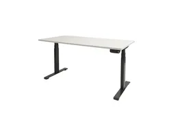 Elektrisch Bureau Dextro Plus 200x80cm Frame Zwart Blad Krijtwit