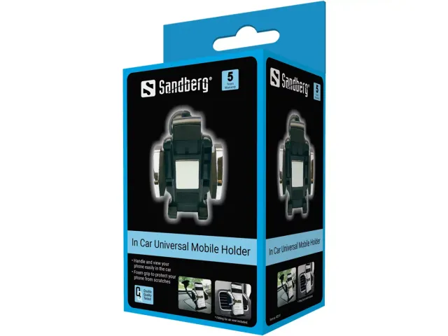 Sandberg In Car Mobile Holder Universal Smartphones Black Flexible