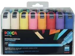 Posca Paintmarker PC-8K Brede punt 16 Stuks Assorti kleuren