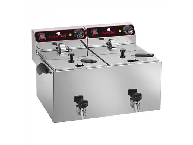 CaterChef Friteuse rvs 9+9 Liter elektrisch