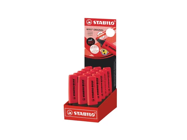 Markeerstift STABILO Boss 70/48 echt rood 15 stuks