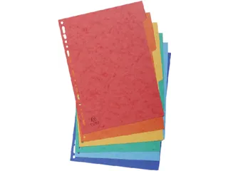 Tabbladen Exacompta A4 11-gaats 6-delig glanskarton Assorti - 1
