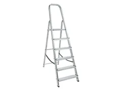 aluminium beugelladder eenzijdig 6treden stand H 1 21m aluminium