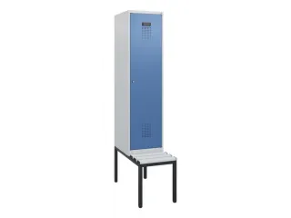 locker met bank,HxBxD 1950x400x815mm,1vak,vak B 400mm,cilinderslot - 2
