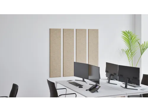 Akoestische PET-vilt wandtegels 30x120cm Beige 4 Stuks