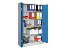 Vouwdeurkast 1950x1200x400mm 4legborden Verzinkt Ral7035 Front Ral5012