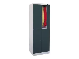 Dubbeldekse lockerkast,HxBxD 1800x600x500mm,RAL7035,front RAL7016 - 2