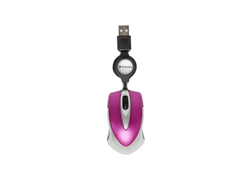 Verbatim Go Mini muis USB Type-A Optisch 1000 DPI Roze