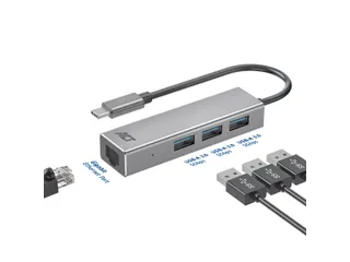 Hub ACT USB-C 3.0 3x USB-A Gigabit ethernet - 12