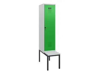 locker met bank,HxBxD 1950x400x815mm,1vak,vak B 400mm,draaigrendel - 2