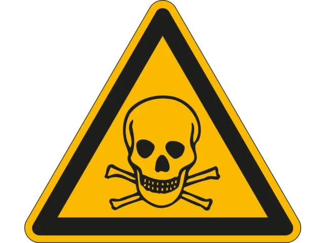 Waarschuwingsbord,Waarschuwing: Giftige Stoffen,Wandbord,Aluminium