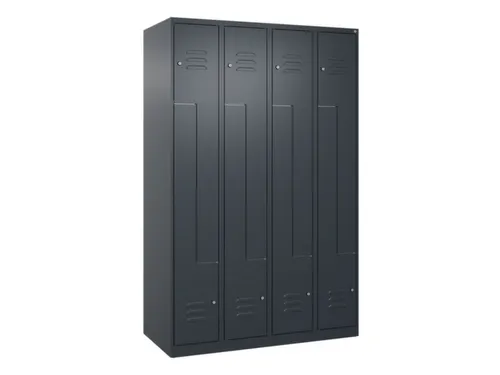 Z-garderobekast,HxBxD 1850x1200x500mm,vak B 150/300mm,cil.-slot