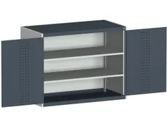 kast met geperforeerde platen,HxBxD 1000x1300x650mm,2xStalen bodem