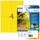 HERMA 8032 Weervaste Folie-etiketten A4 105x148mm Geel 100 stuks