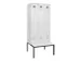 locker met bank,voor scheiding van kleding,HxBxD 2120x900x815mm,3vak