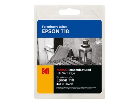 Kodak Epson T1801 XP inkt Zwart rebuilt 235 pagina's 12ml