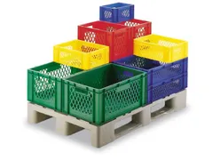 Euronorm-stapelbak 4.5l 50x400x300mm Wanden/bodem Opengewerkt Grijs