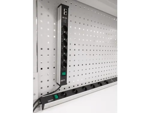 energielijst,v. montagetafel,HxBxD 52x331x44mm,3stekkerdozen,2 USB