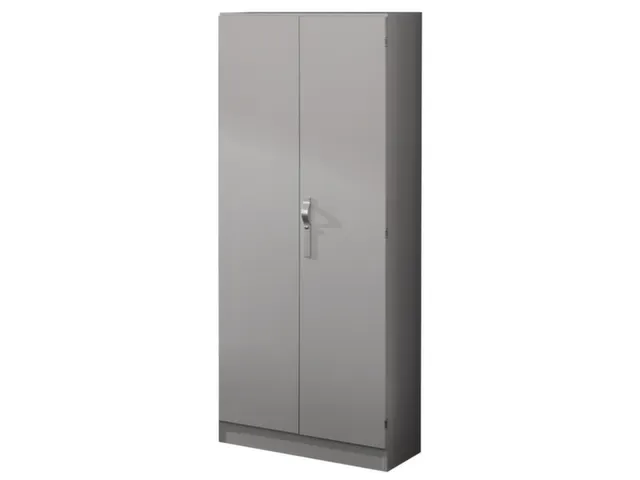 kantoorkast,HxBxD 2004x800x420mm,4xhouten vloer,golfgreep