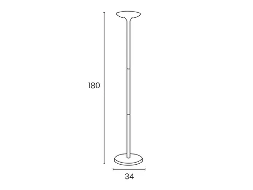 Unilux Pryska Vloerlamp LED Wit met beukenhout