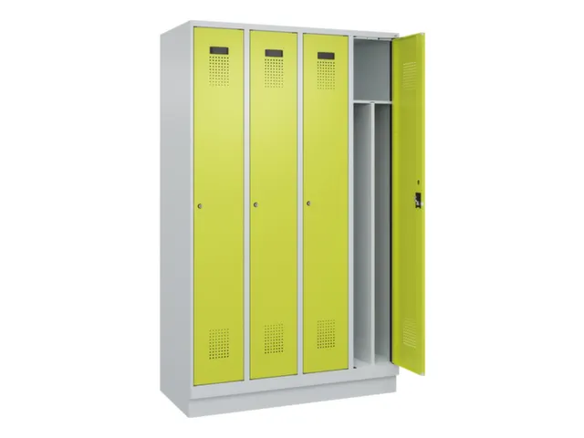 locker voor scheiding van kleding,HxBxD 1950x1200x500mm,4vak