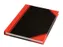 Notitieboek Bantex zwart/rood A6 lijn 70gr 96vel