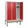 locker met bank,HxBxD 1950x1200x815mm,3vak,vak B 400mm,draaigrendel