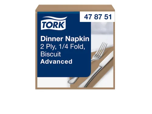 Tork 478751 Dinnerservet Advanced Biscuit 39x39cm