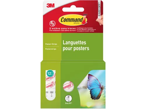 Posterstrip Small Draagvermogen 225 Gram Wit 12 Stuks