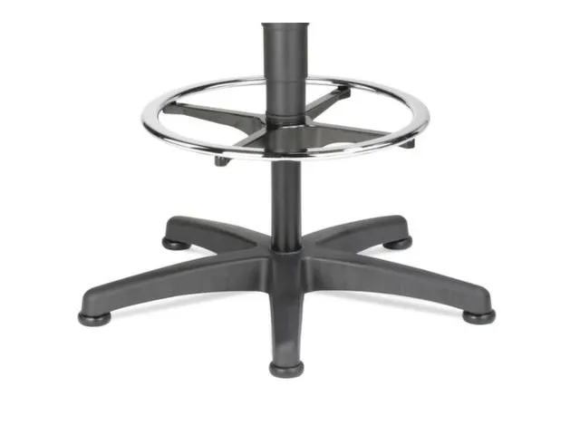 Hoge Werkstoel Ergo 25 580-850mmx440x410mm Zwart PU Glijders