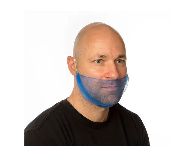 Micro mesh baardnet blauw zeer zacht 1 hoofdelastiek 300 stuks