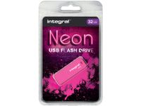 USB-stick 2.0 Integral 32GB neon roze