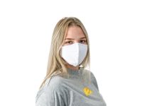 Mondkapje wasbaar uni effen wit