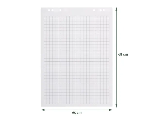 Papier pour chevalet de conférence 65x98cm carreau/uni 50 feuilles