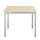 Tafel Vierkant 70x60 Cm Rechthoekig Frame Aluminium Blad Esdoorn