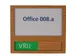 Plaque de porte modulable + plaque VRIJ BEZET Vert/Rouge aspect bois