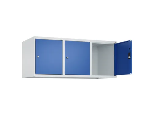 opzetkast,v. locker,3vak.,vak B 400mm,HxBxD 500x1200x500mm,vleugeldeur