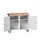 montagetafel 980x1050x600mm multiplexblad 2 kasten RAL7035 fr. RAL7035