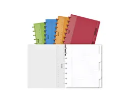 Schrift Adoc A5 ruit 4x8mm 144 pagina's 90gr met 5 tabbladen assorti