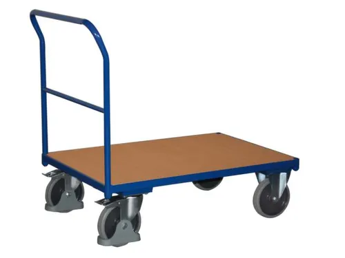 Platformwagen 500kg Laadvlak 1030x600mm Duwbeugel Ral 5010 Beuken