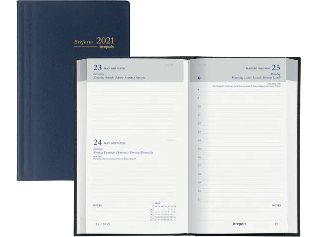 agenda Breform Seta 6-talig, blauw, 2026