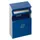 Combi-asbak Blauw 2/5 liter 540x300x140mm Met Overkapping Cilinderslot