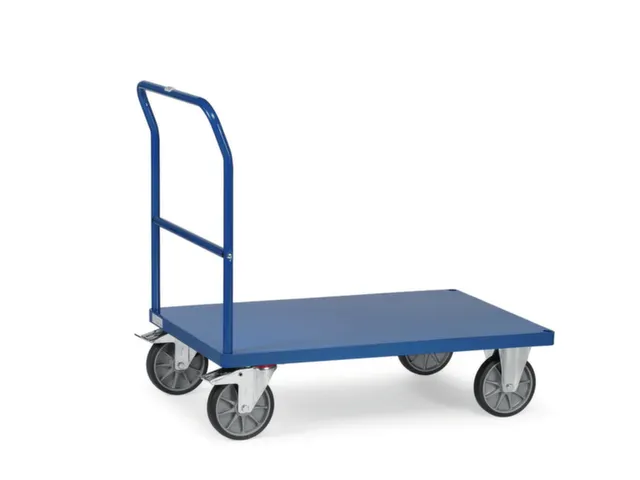 duwbeugelwagen,draagverm. 600kg,laadvl. LxB 1000x700mm,plaatstaalplaat